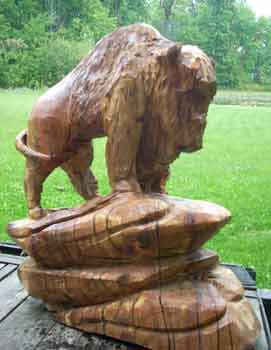 Buffalo Chainsaw Carving