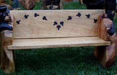 Bear Bench with Maple Leaf